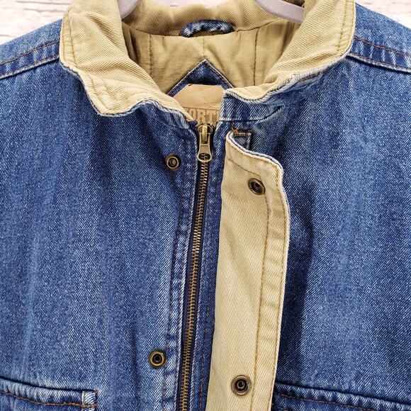 North West Blue Heavy Denim Men's Full Zip/ Snap Jacket Size XL - Picture 5 of 14